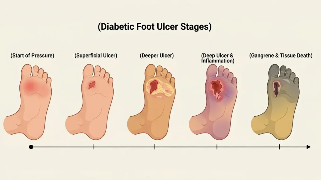 Stages of Diabetic Foot Ulcers