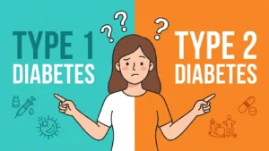 difference between type 1 and type 2 diabetes