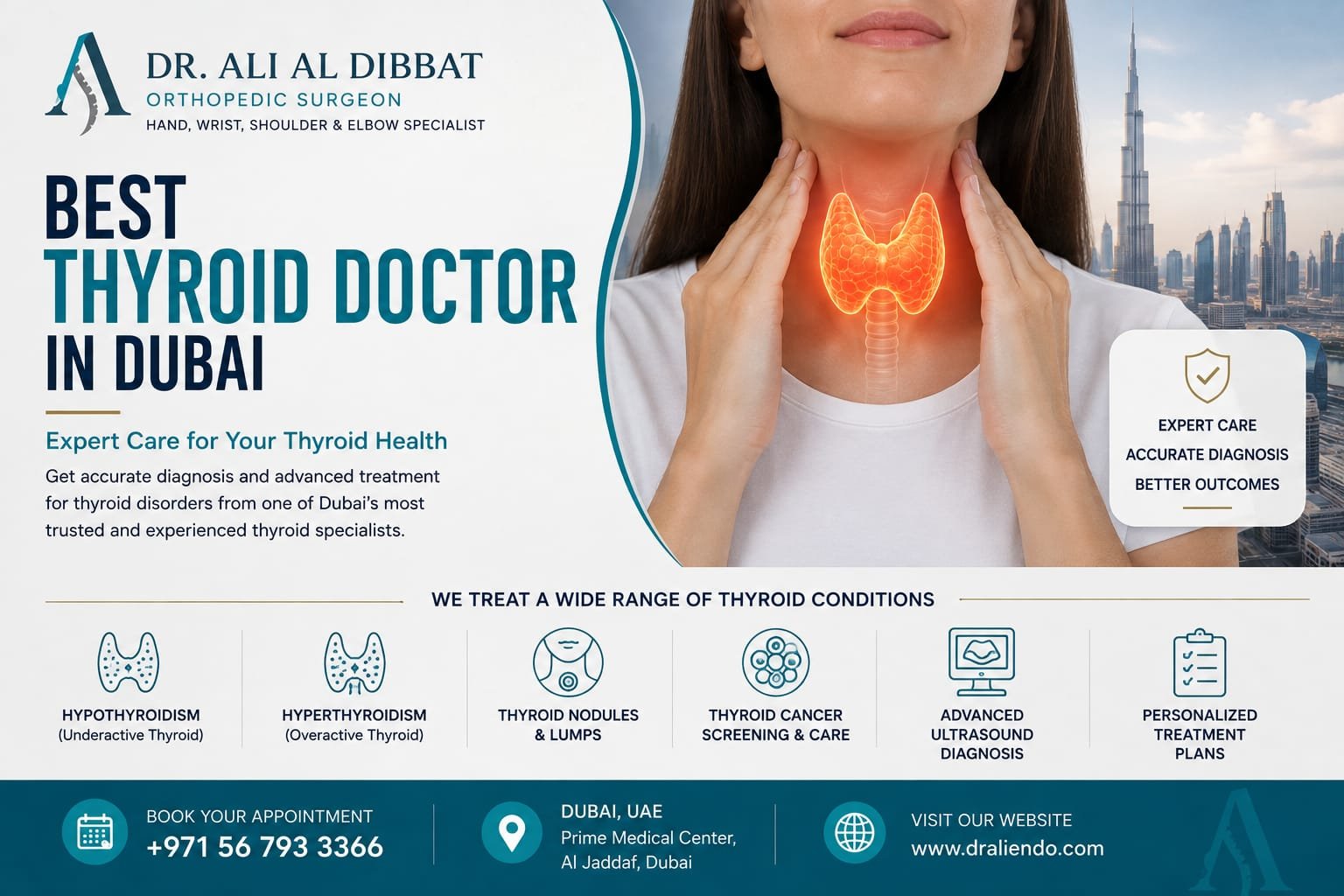 Get expert treatment with the best thyroid doctor in Dubai.